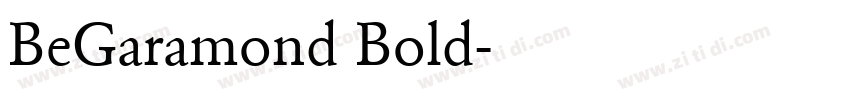 BeGaramond Bold字体转换
